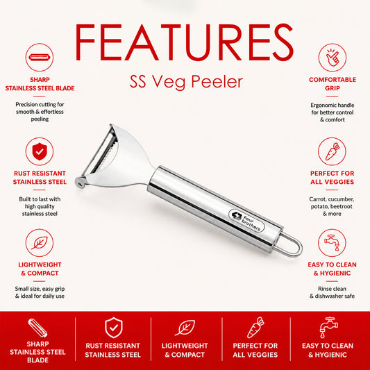 Premium Stainless Steel Peeler for Vegetables & Fruits