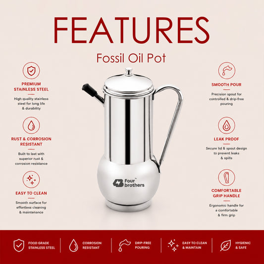 Fossil Oil Storage Pot Stainless Steel