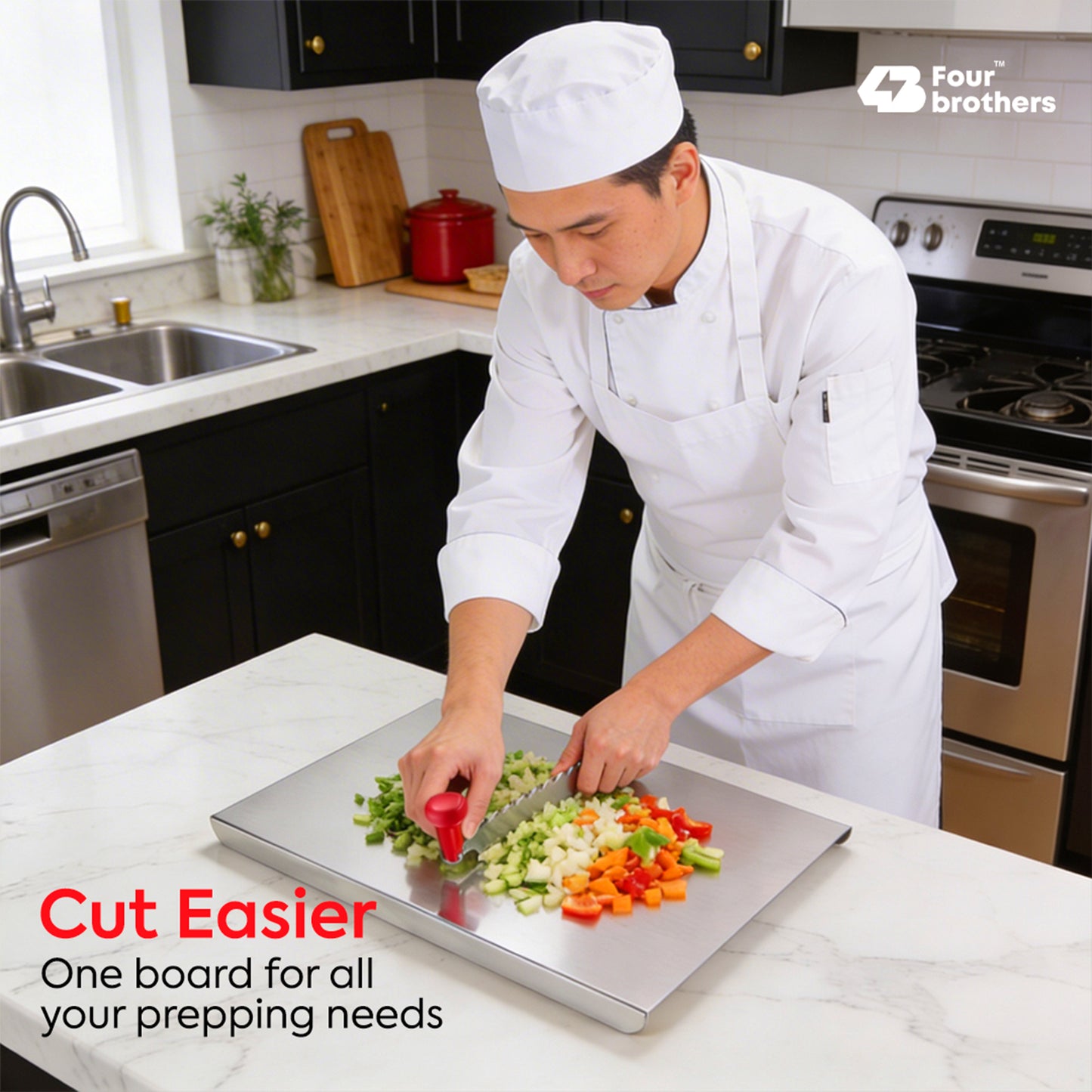 Royal Cutting/Chopping Board with Dual Blade – Premium Stainless Steel