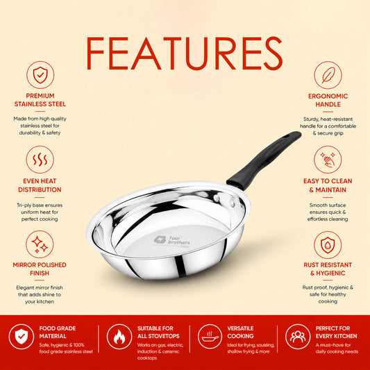 Four Brothers – Premium Stainless Steel Frypan