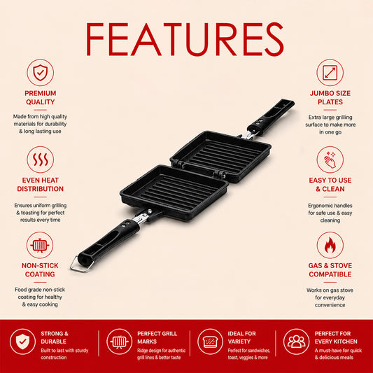 Jumbo Grill Sandwich Maker & Toaster