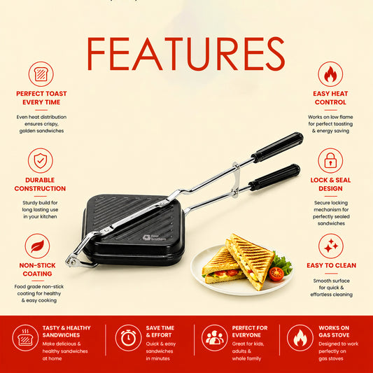 Sandwich Grill Toaster/Maker Non Stick