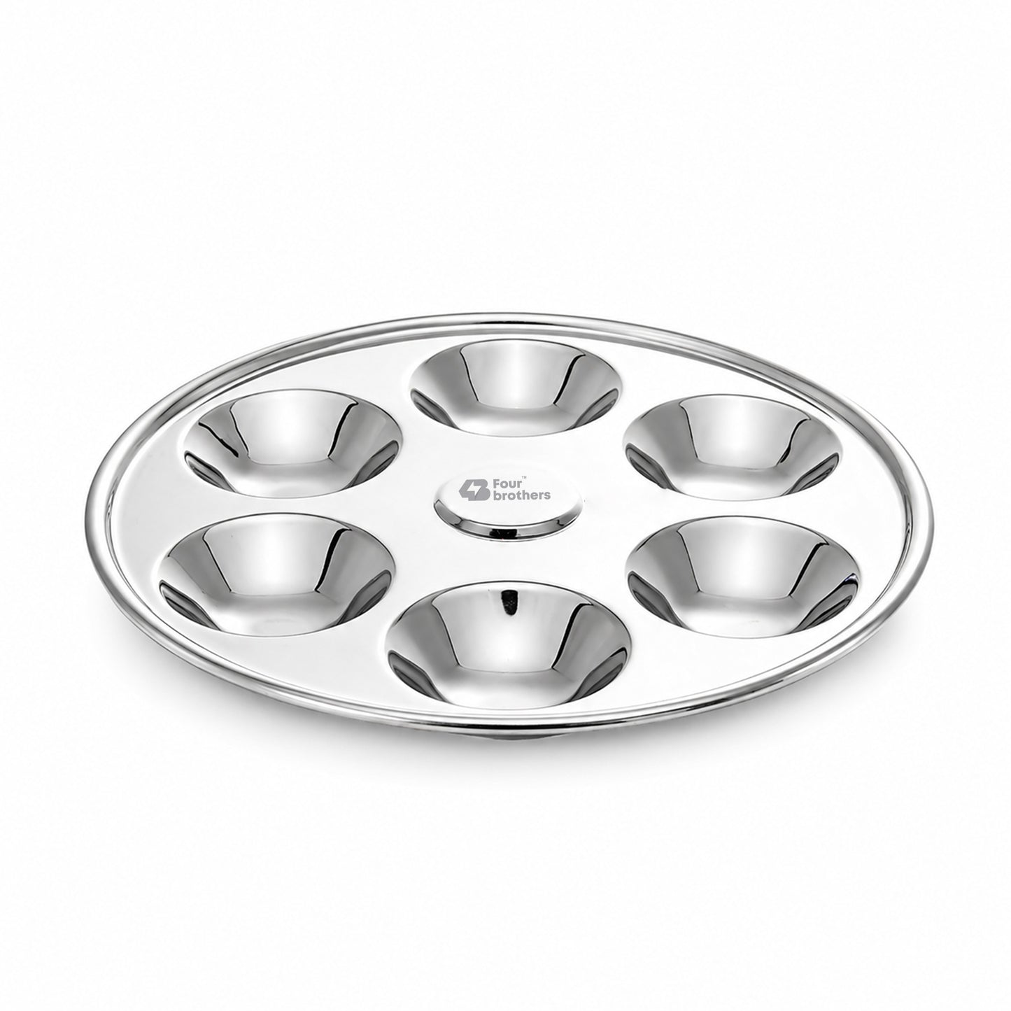 Stainless Steel Mini Idly Plate – 6 Idly Capacity