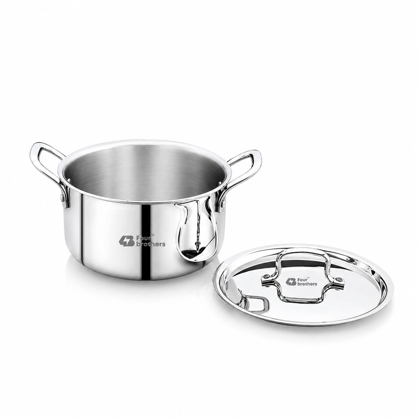 Tri‑Ply Stew Pot with Lid Cover Stainless Steel