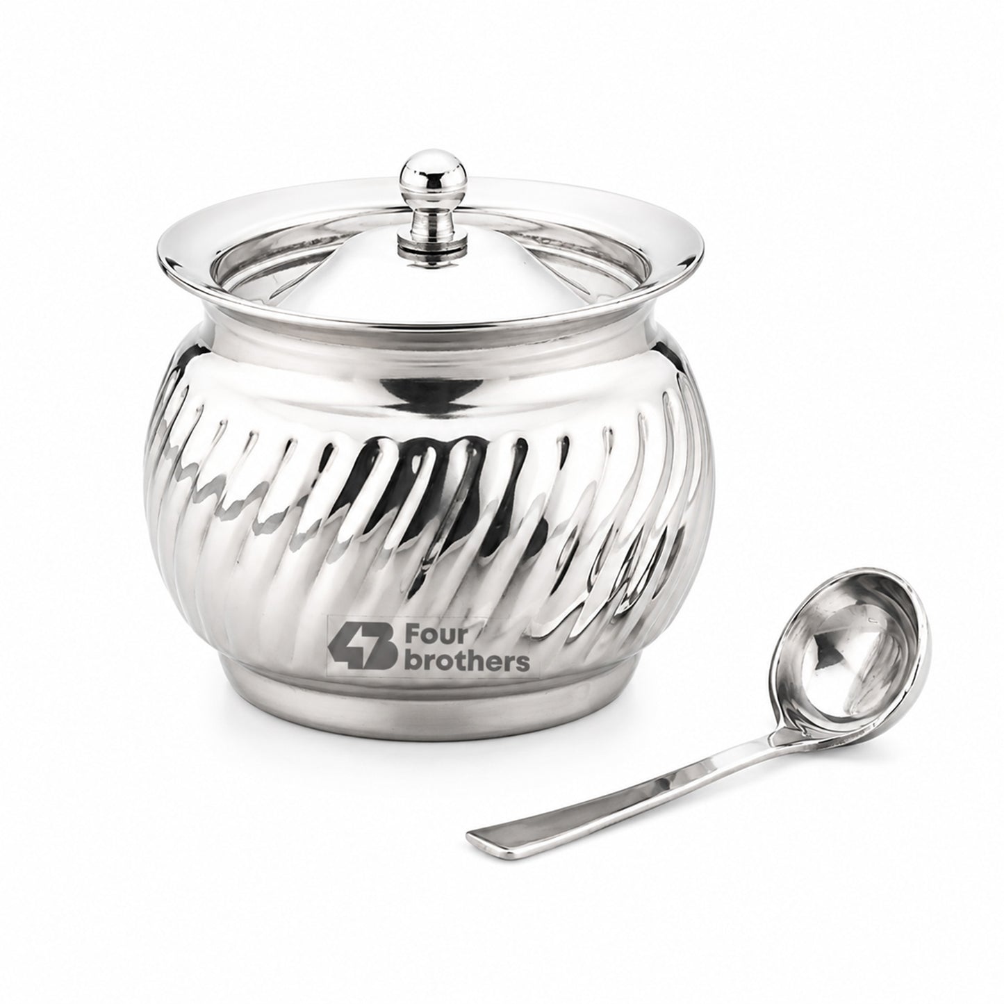 Thunder Stainless Steel Ghee/Oil Pot with Spoon