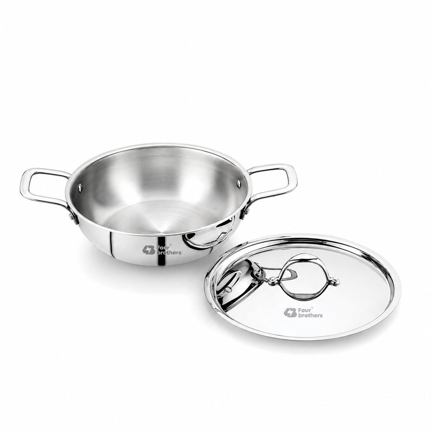 Four Brothers Triply Stainless Steel Tasla – Ideal for Indian Cooking