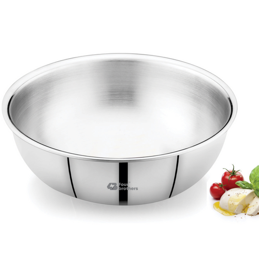Triply Flat Bottom Tasla with Lid – Induction & Gas Compatible