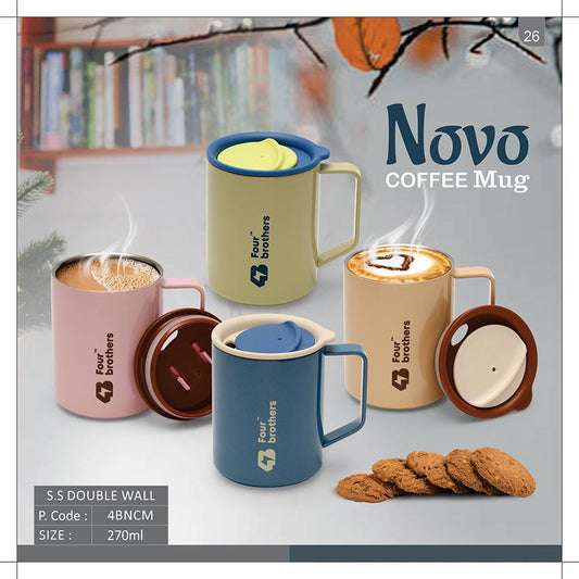 Novo Coffee Mug – Double Wall | 304 Stainless Steel (270ml)