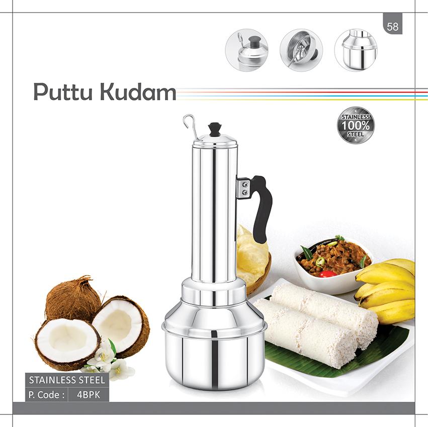 Puttu Kodam – Traditional Stainless Steel Puttu Maker