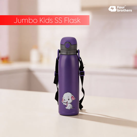 Four Brothers Kids Insulated Sipper Bottle - 750ml - 18Hr Hot & 24Hr Cold, Leakproof with Straw