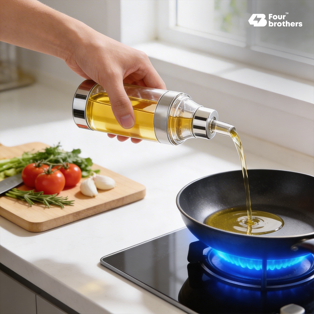 Easy Oil Pourer Bottle – Elegant, Spill-Free for Smart Cooking