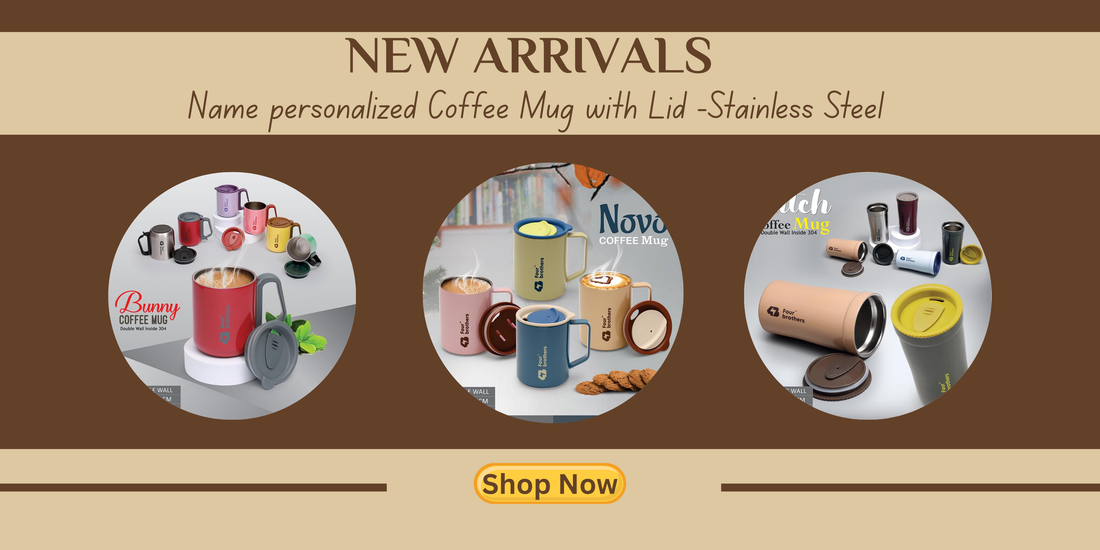 New Arrival: Personalized Coffee Mug With Lid (Stainless Steel)
