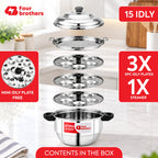Optima Stainless Steel Idly Maker, Induction & Gas | Four Brothers