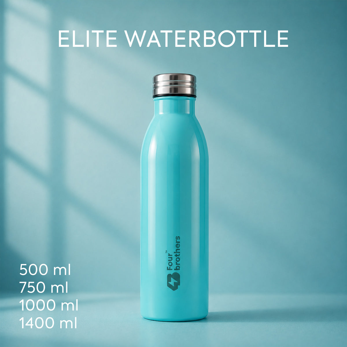 Four Brothers Stainless Steel Water Bottle ( Elite )– Single Wall, Leakproof, Lightweight