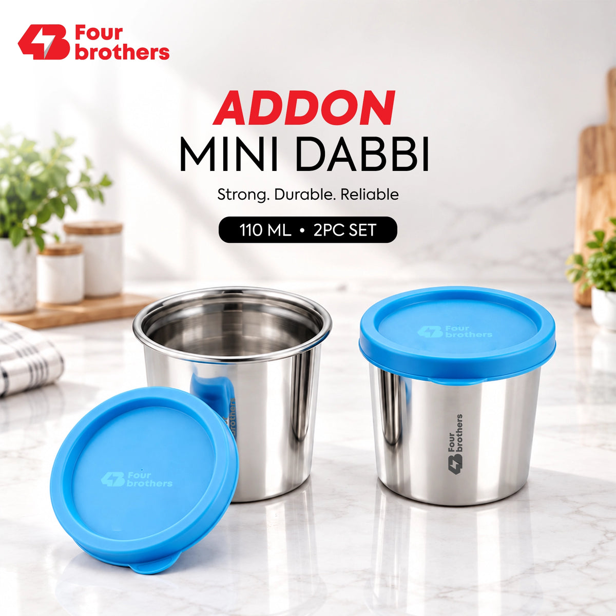 Stainless Steel Addon Mini Dabbi Airtight Leak Proof | Four Brothers