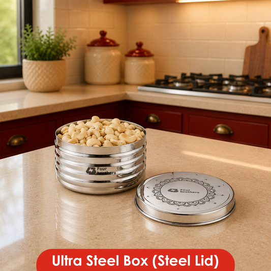 Ultra Storage Stainless Steel Box with Lid