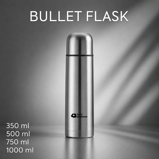 Hot and Cold Thermosteel Double Wall Inside 304 S.S Bullet Flask