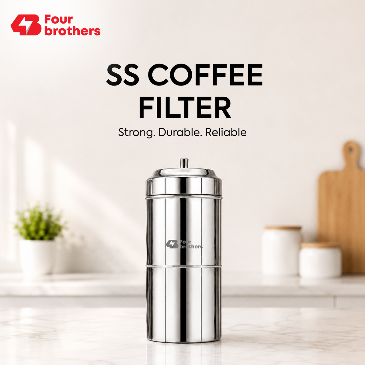 Stainless Steel Coffee Filter, South Indian Style | Four Brothers