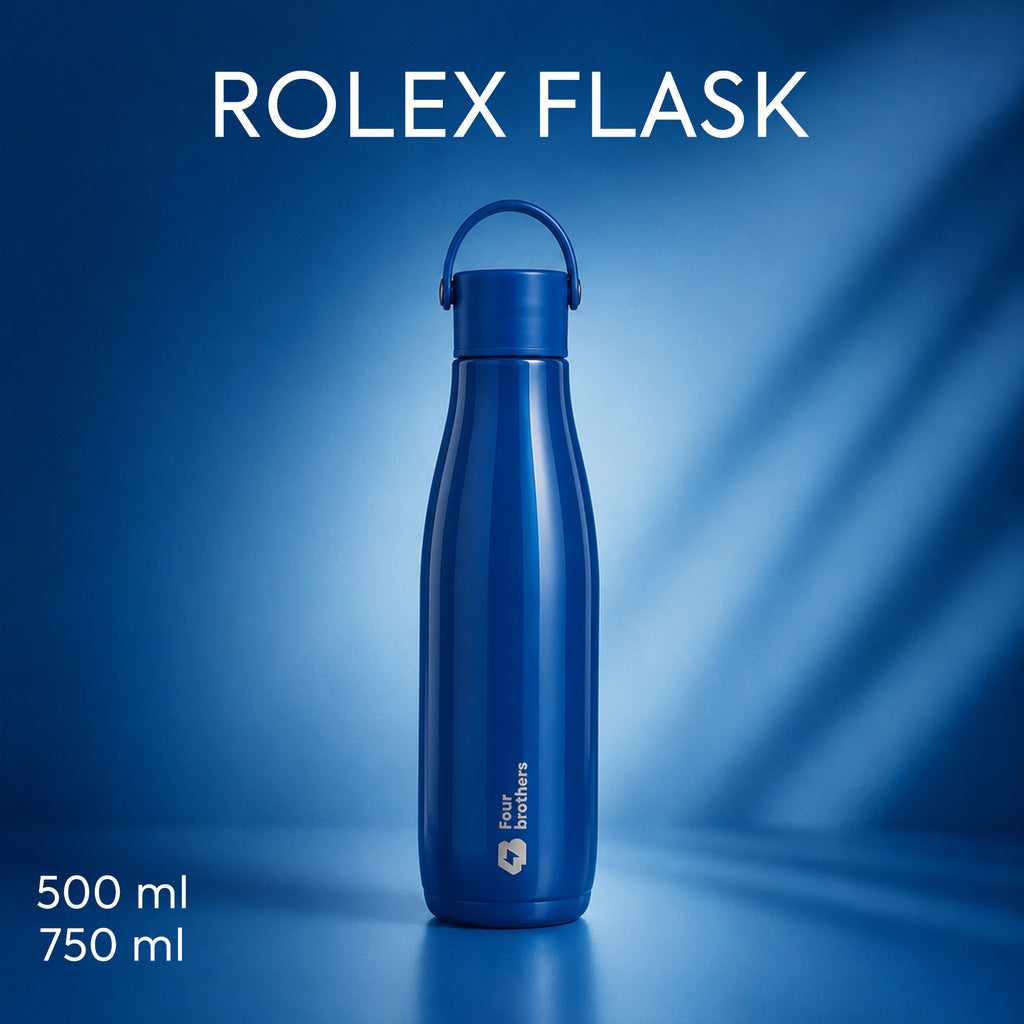Four Brothers Insulated Water Bottle ( Rolex ) – 18Hr Hot & 24Hr Cold Stainless Steel Flask (Leakproof)