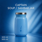 Four Brothers Insulated Food Jar – Hot & Cold Stainless Steel Container for Sambar, Rasam & Buttermilk (Leakproof, Travel-Friendly)