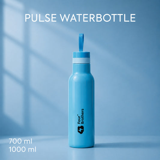 Four Brothers Stainless Steel Water Bottle ( Pulse ) – Single Wall, Leakproof, Lightweight
