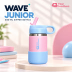 Wave Junior Leakproof Stainless Steel Kids Straw Bottle 380ml Four Brothers