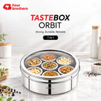 Orbit Stainless Steel Spice & Dry Fruit Box, 7 in 1 | Four Brothers