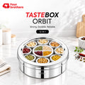 Orbit Stainless Steel Spice & Dry Fruit Box, 12 in 1 | Four Brothers