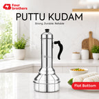 Puttu Kodam Stainless Steel Puttu Maker, Flat and Bulging | Four Brothers