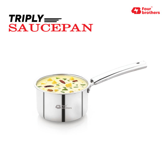S.S Triply Saucepan with Glass Lid