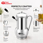 Fossil Stainless Steel Oil Pot, Spill-Proof | Four Brothers