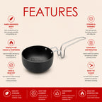 Vagaria Black Hard Anodised Tadka Pan | Four Brothers