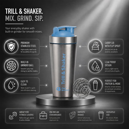 Four Brothers Stainless Steel Trill & Shaker Bottle
