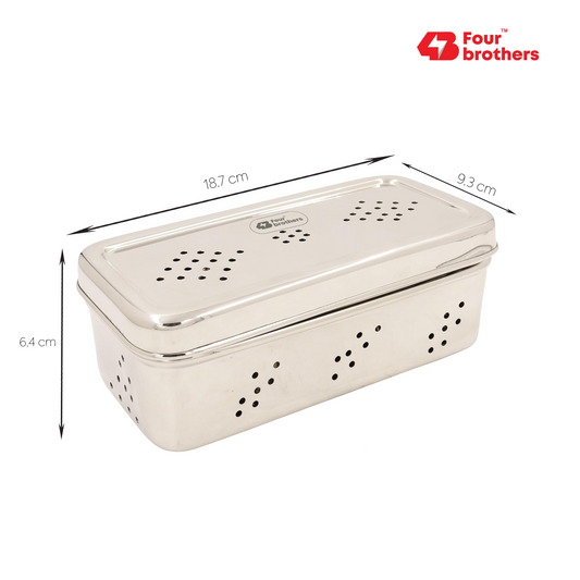 S.S Rectangle Air-Ventilation Fridge Storage Box – Large Sizes