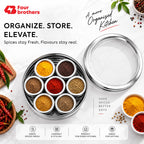 Orbit Stainless Steel Spice & Dry Fruit Box, 7 in 1 | Four Brothers