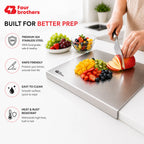 Stainless Steel Multipurpose Worktop Board | Cutting, Rolling & Kneading Platform