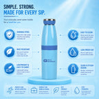 Four Brothers Stainless Steel Water Bottle ( Polo ) – Single Wall, Leakproof, Lightweight