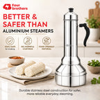 Puttu Kodam Stainless Steel Puttu Maker, Flat and Bulging | Four Brothers