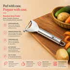 Stainless Steel Vegetable & Fruit Peeler, Sharp Blade | Four Brothers