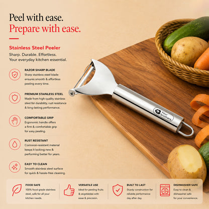 Premium Stainless Steel Peeler for Vegetables & Fruits