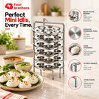 Mini Idly Stand Stainless Steel Steamer Plate, 5 Idlis Per Plate | Four Brothers