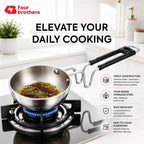 Triply Stainless Steel Tadka Pan, Induction & Gas | Four Brothers