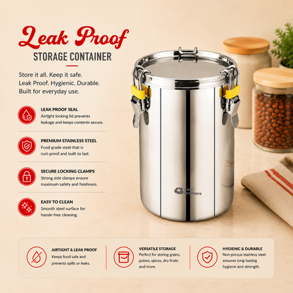 Stainless Steel 304 Leak-Proof Storage Container