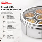 Orbit Stainless Steel Spice & Dry Fruit Box, 7 in 1 | Four Brothers