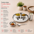 Stainless Steel Thali Set 6 Piece with Laser Design | Four Brothers