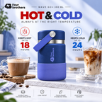 Wave Go Hot and Cold 304 Stainless Steel Wide Mouth Flask 380ml Four Brothers