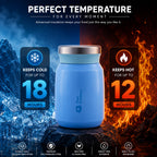Four Brothers Insulated Food Jar – Hot & Cold Stainless Steel Container for Sambar, Rasam & Buttermilk (Leakproof, Travel-Friendly)