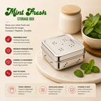 Stainless Steel Coriander and Mint Storage Box for Fridge | Four Brothers