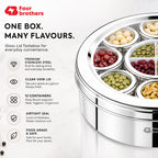 Orbit Stainless Steel Spice & Dry Fruit Box, 12 in 1 | Four Brothers