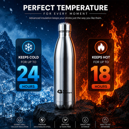 Hot & Cold Water Bottle ( Cola ) - Double Wall Flask – 304-grade stainless steel